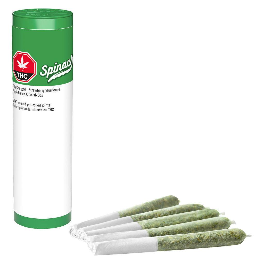 Spinach - fully charged strawberry slurricane infused pre-roll - 5x0. 5g