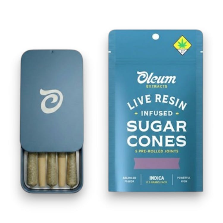Fried Strawberry Sugar Cone 5pk/ Live Resin Core Infused Pre Roll