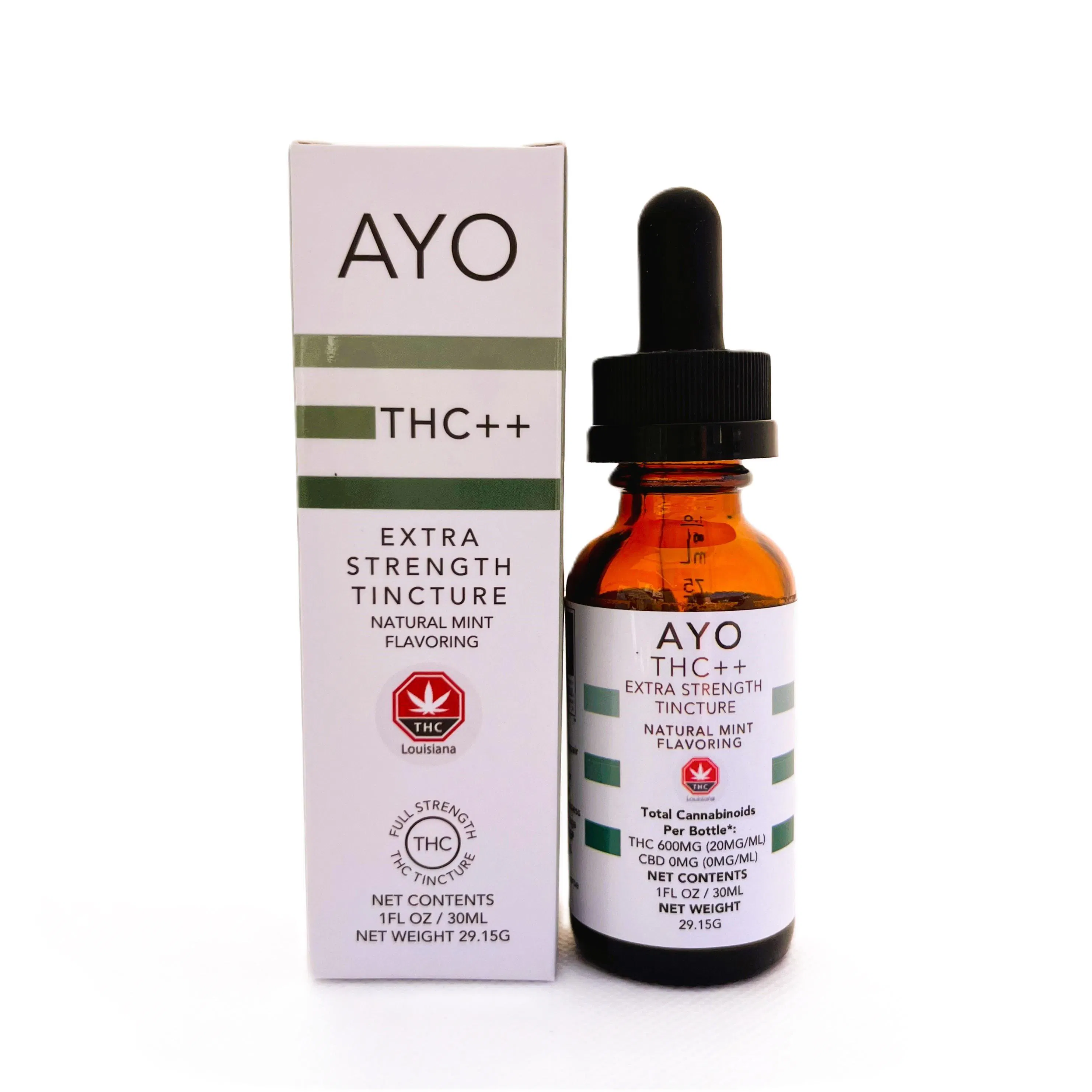Ayo: Tincture | THC++ | Mint | 600mg | 30mL | GDF - Sulphur