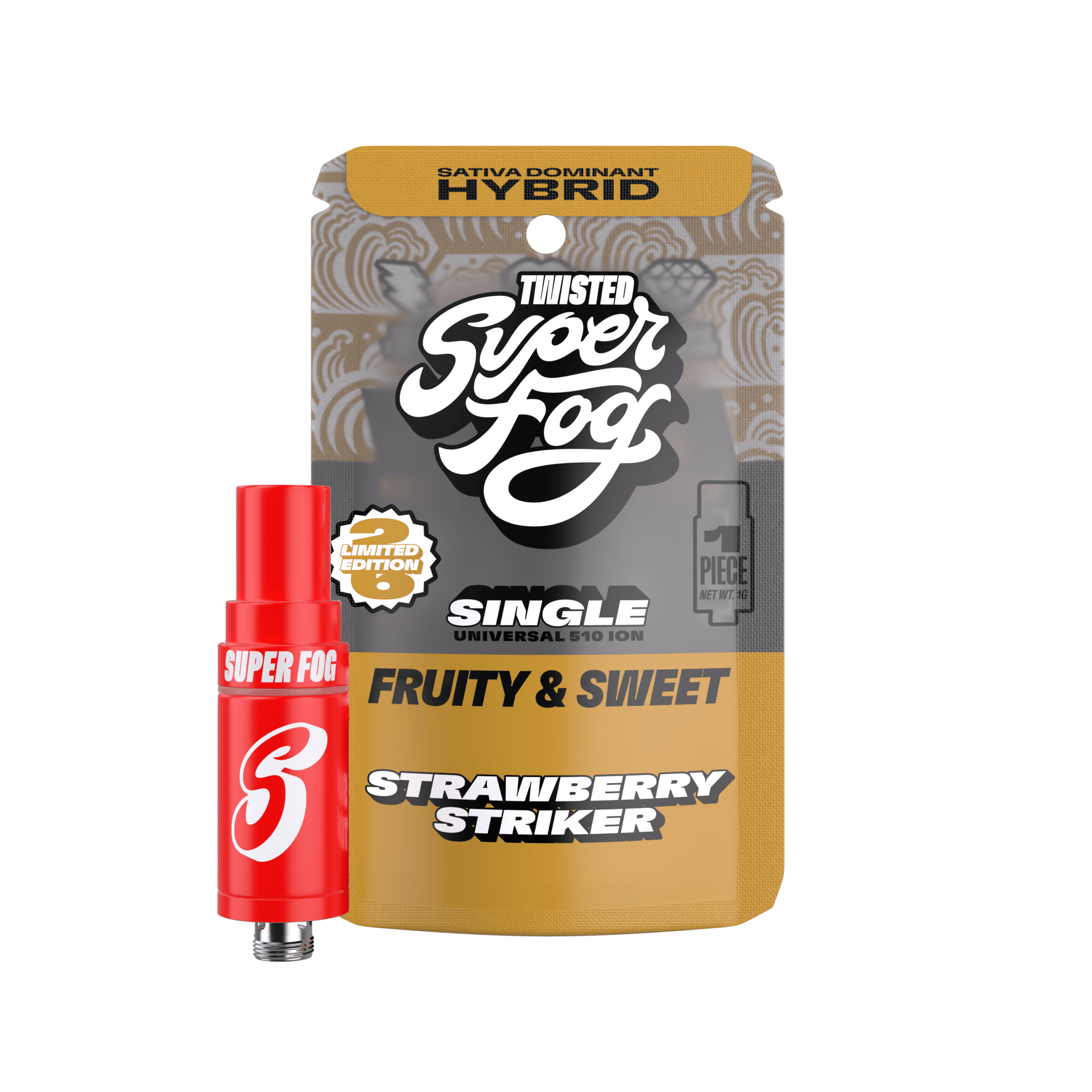 TWISTED 1G Ion Tank - Strawberry Striker (FC Super Fog Limited Edition)