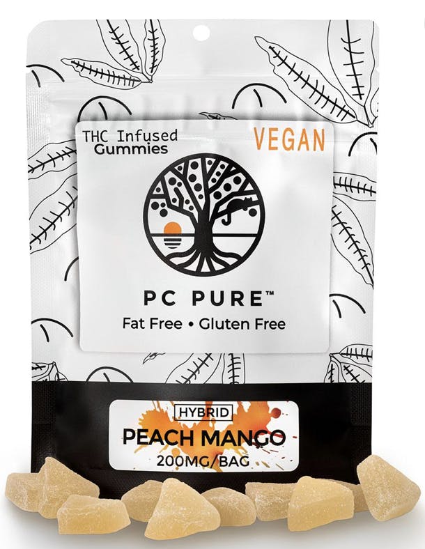 PC Pure | Gummies - 200mg - Peach Mango (Hybrid)