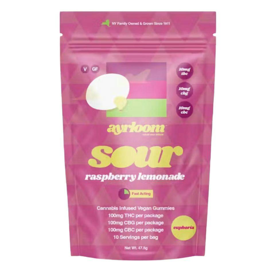 Product Ayrloom - Sour Raspberry Lemonade - 100mg - Gummy - 1:1:1 (10THC:10CBG:10CBC)