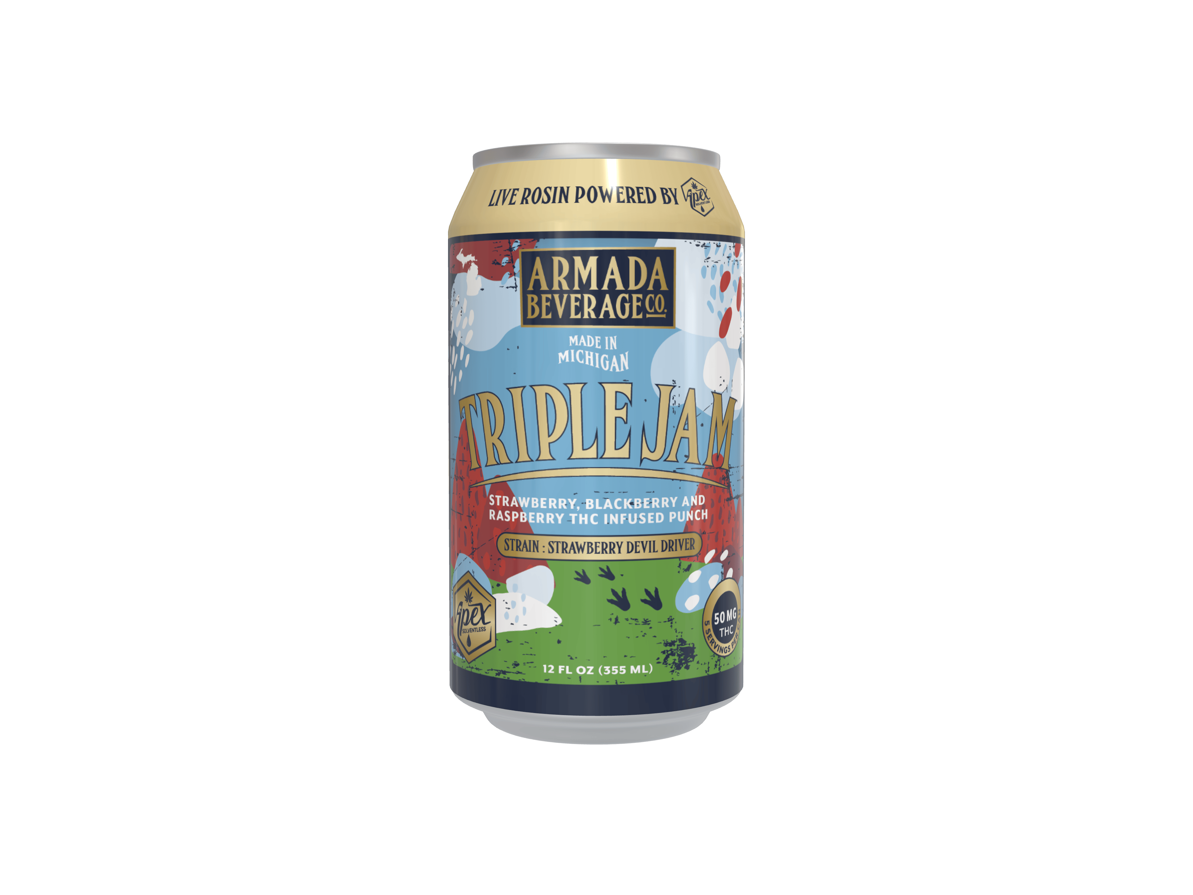Armada Cannabis Co - 50mg Rosin Infused Soda - Triple Jam