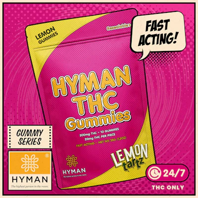 Hyman - 200mg Gummies - Lemon Tartz (All Day)