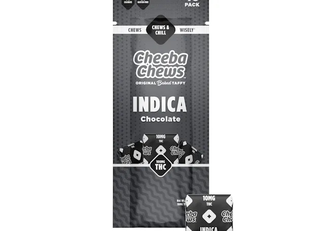 Cheeba Chews Chocolate Taffy Indica 10pk/100mg (chocolates, 2.8g)