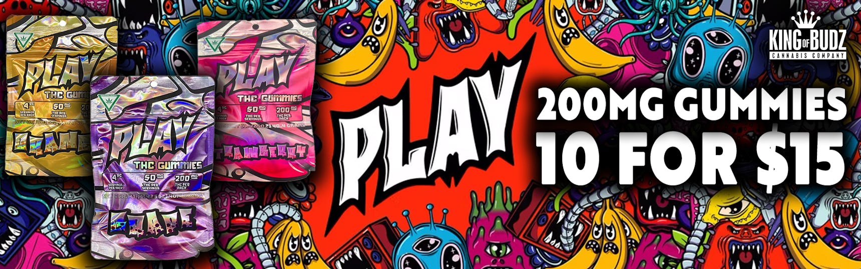 Play Gummies 10 For $15