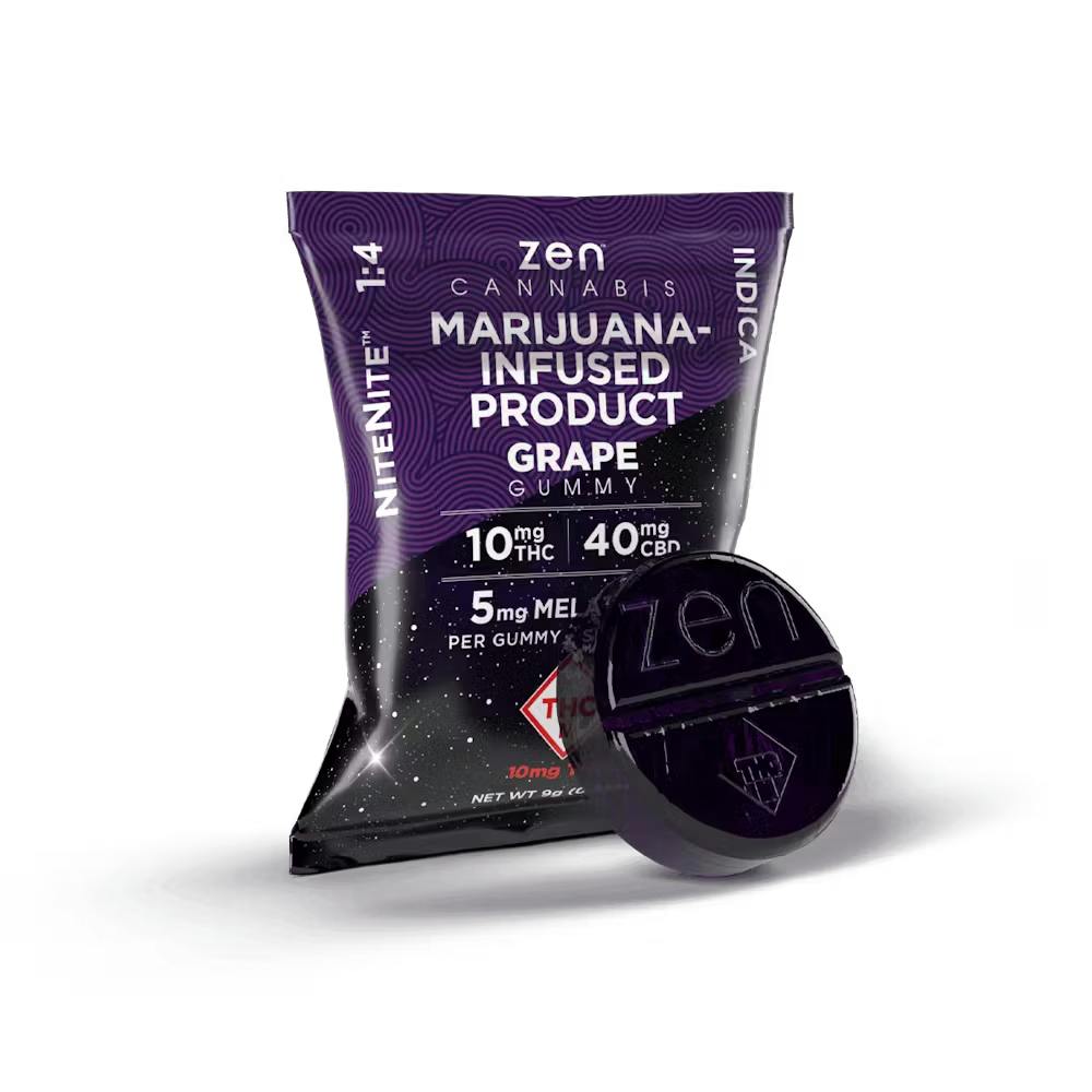 Product Nite Nite Grape Melatonin Gummies 4:1 CBD:THC | Edibles | 500mg