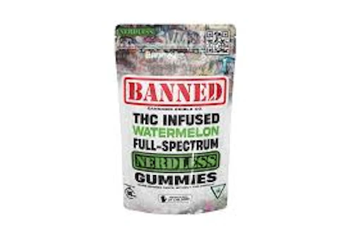 Banned - 200mg Nerdless Gummies - Watermelon