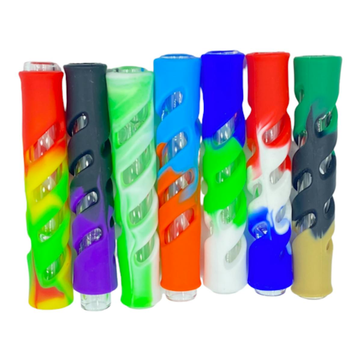 Image of 3.5″ OG Glass Chillum with Silicone Cover | Assorted Colors