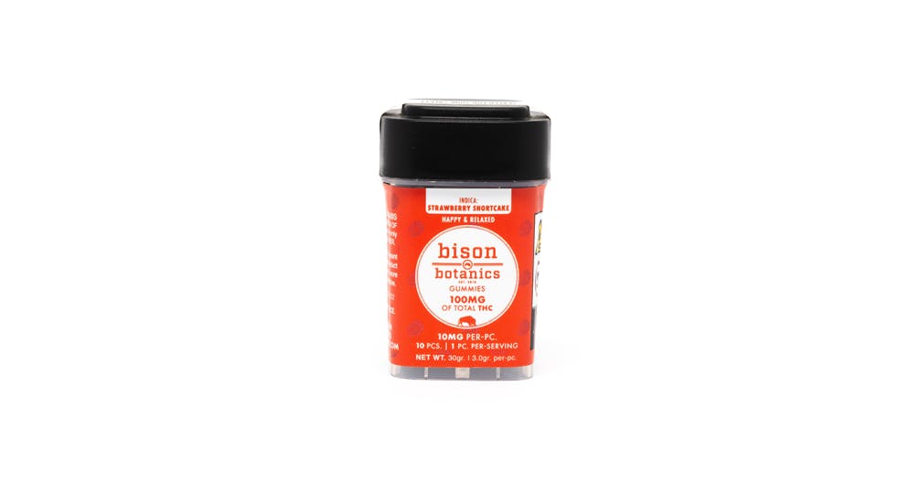 bison botanics | Strawberry Shortcake | 10pk Gummies 100mg