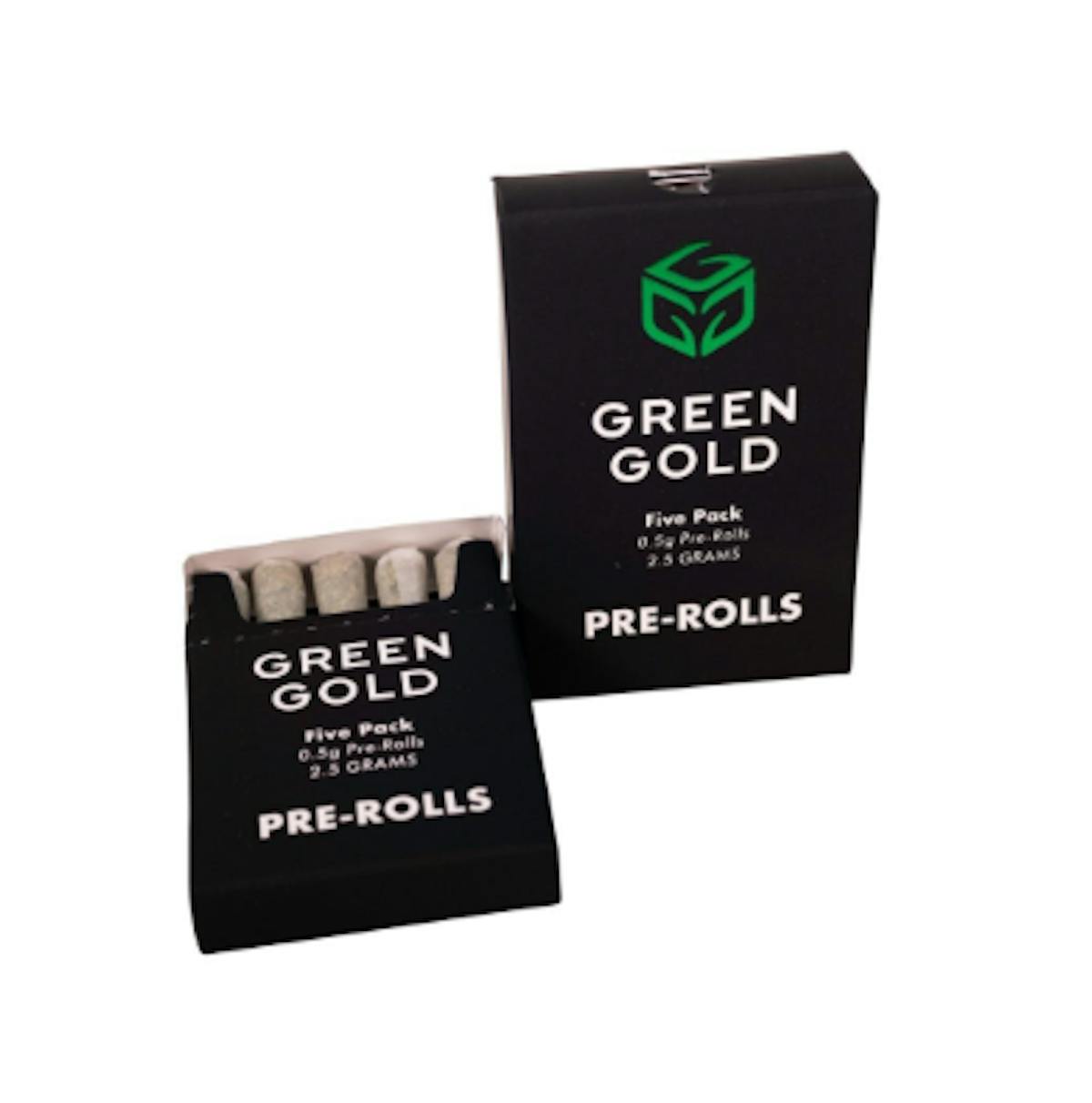 Image of Green Gold | Super Silver Glue | Pre Roll Pack (5 pack .5g each)