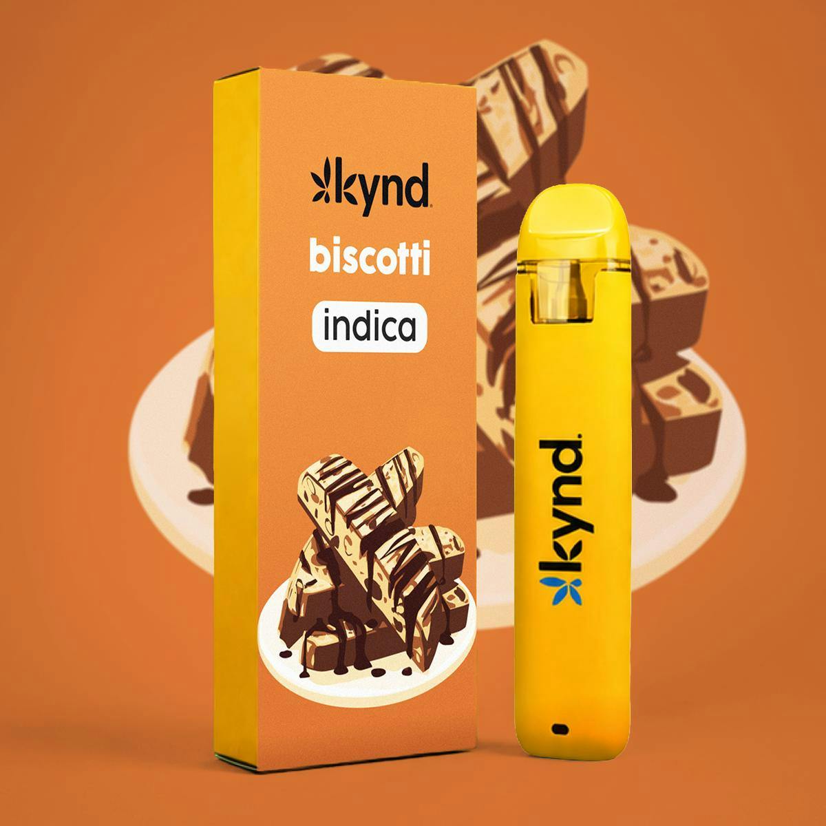 kynd disposable vape Biscotti (I) 0.5g at AYR New Jersey Vape Type: MTL Flavor:Cherry Hard Candy Fifty Bar: Newest High-Puff