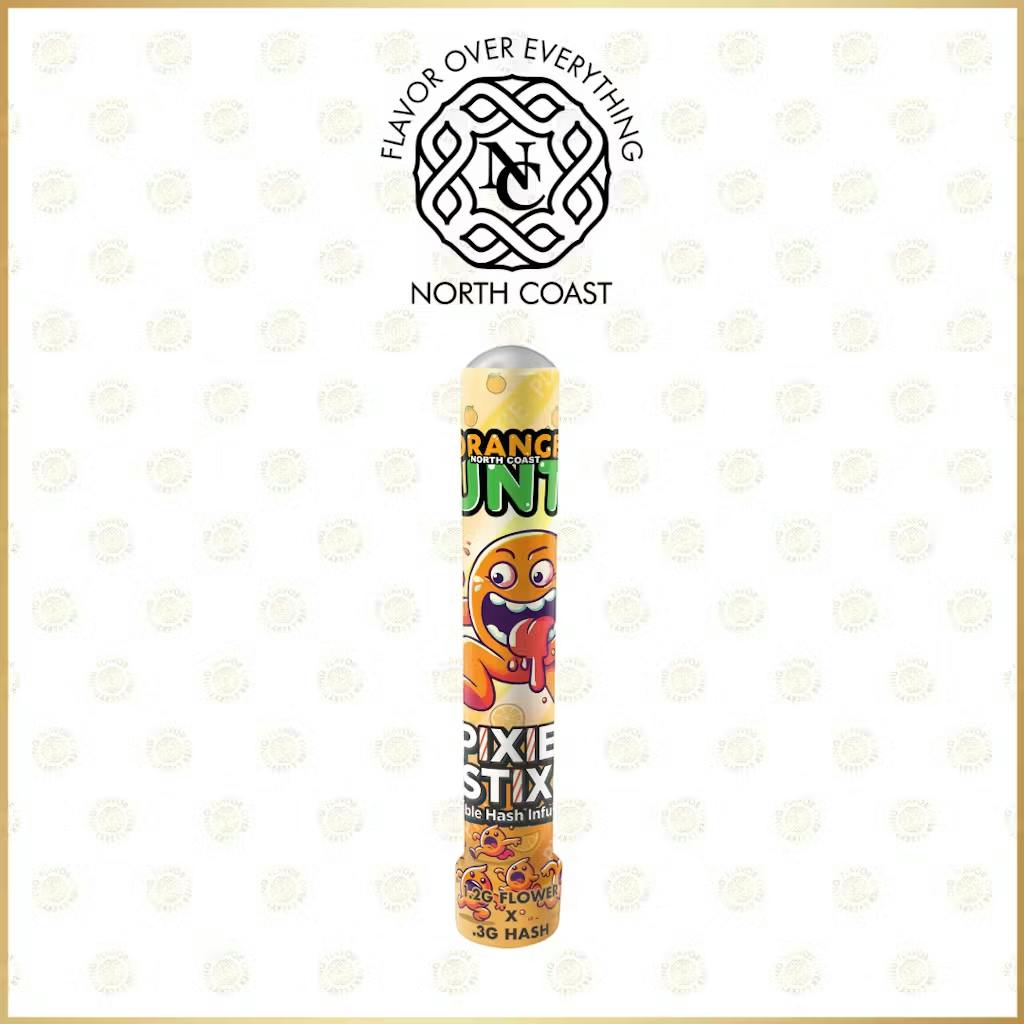 North Coast x Adams Family x Gans - 1.5g Hash Joint Pixie Stix Tier 2 - Orange Runtz