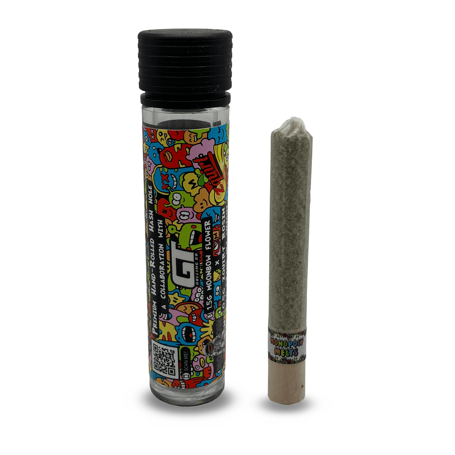 Product: Monopoly Melts x GT Rolling Co | Live Rosin Donut - 2g - Moonbow x Zquirt