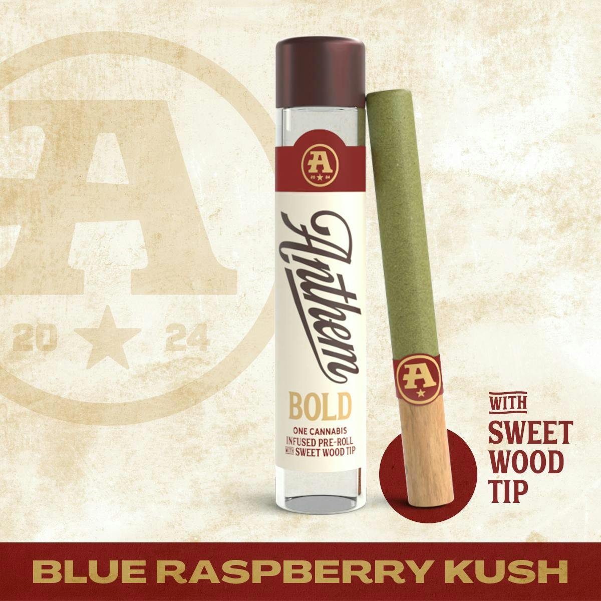 Bold Wood Tip Infused Blue Raspberry Kush Pre-Roll 1g-1