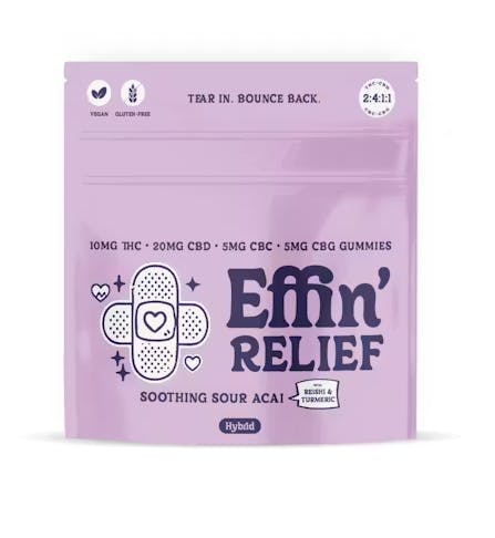 Product AWH Effin' Gummies Relief - Soothing Sour Acai (4:2:1:1 CBD:THC:CBC:CBG) 100mg