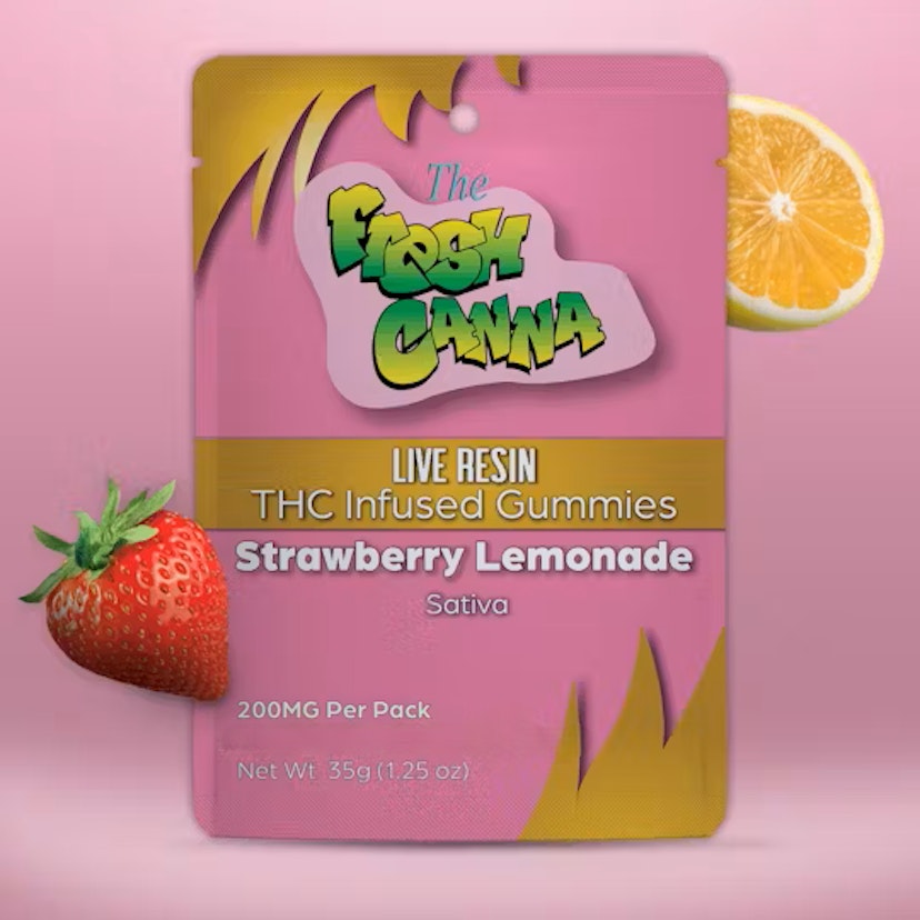 Fresh Canna 200mg Live Resin 2pk Gummies Strawberry Lemonade