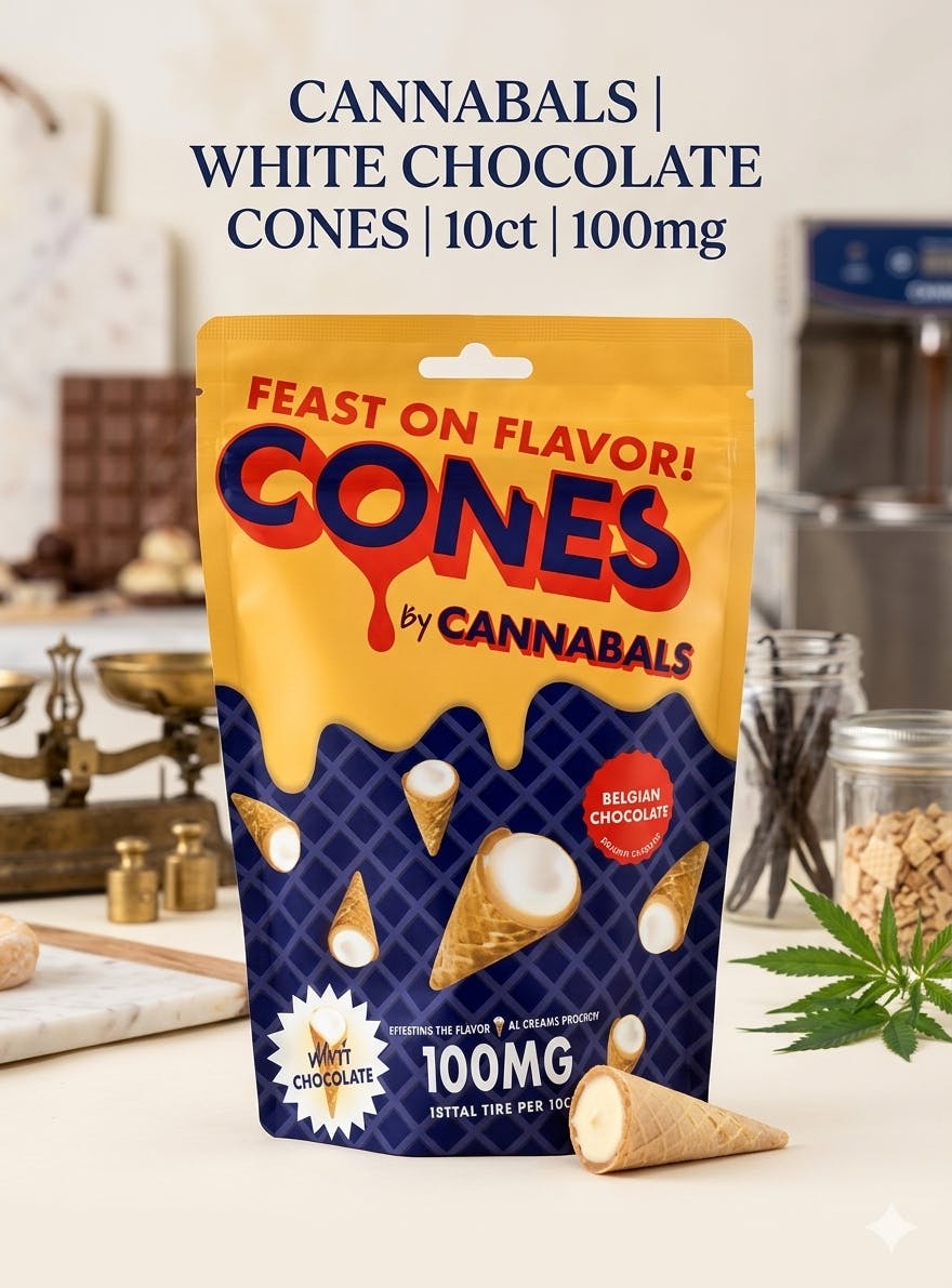 Product Cannabals | White Chocolate Cones | 10ct | 100mg
