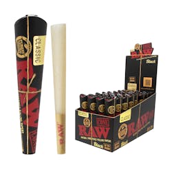 RAW Black Classic | Cones 1 1/4 6pk