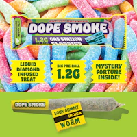DOPE SMOKE | Sour Gummy Worm | Liquid Diamond Infused Joint | 1.2G - product image at King of Budz