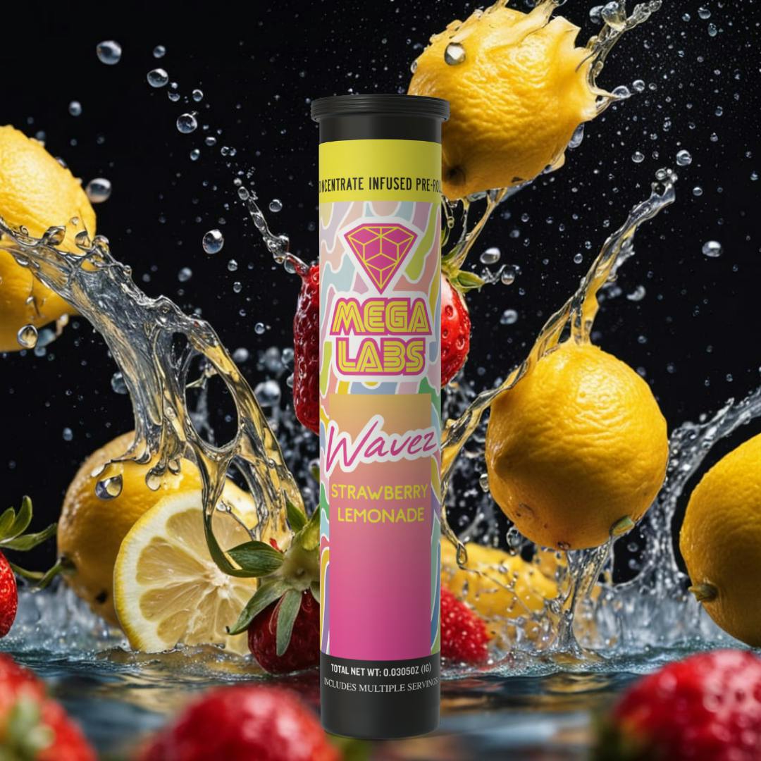 Wavez Strawberry Lemonade (S/H) 1g Live Resin Infused Pre Roll | Verb is  Herb