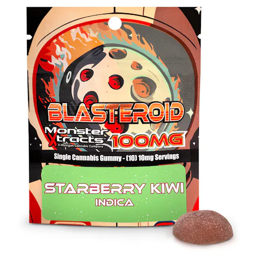 Monster Xtracts Blasteroid StarBerry Kiwi Single Gummy 100mg Rec-active