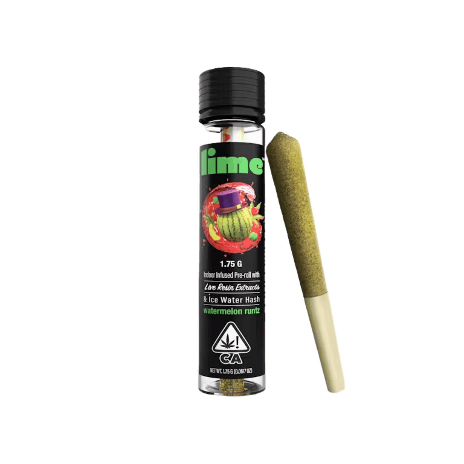 WATERMELON RUNTZ LIVE RESIN & ICE WATER HASH INFUSED PREROLL
