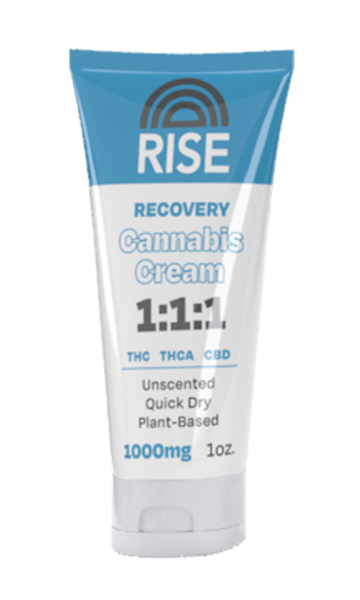 Product: RISE | 1oz Recovery Cream 1:1:1 THC:THCA:CBD | 333mg:333mg:333mg