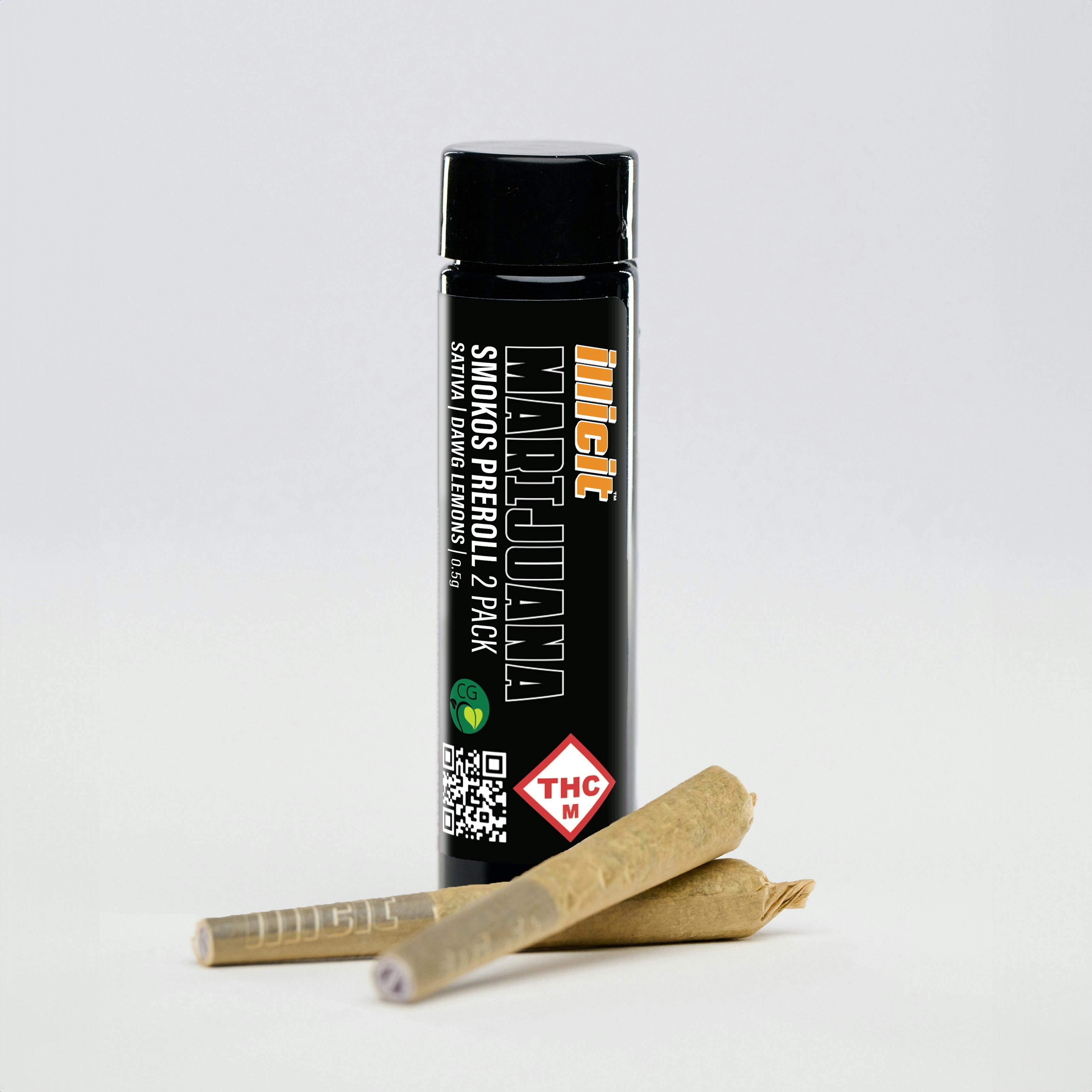 Photo of Dawg Lemons Smokos Pre-Roll .5g 2-Pack