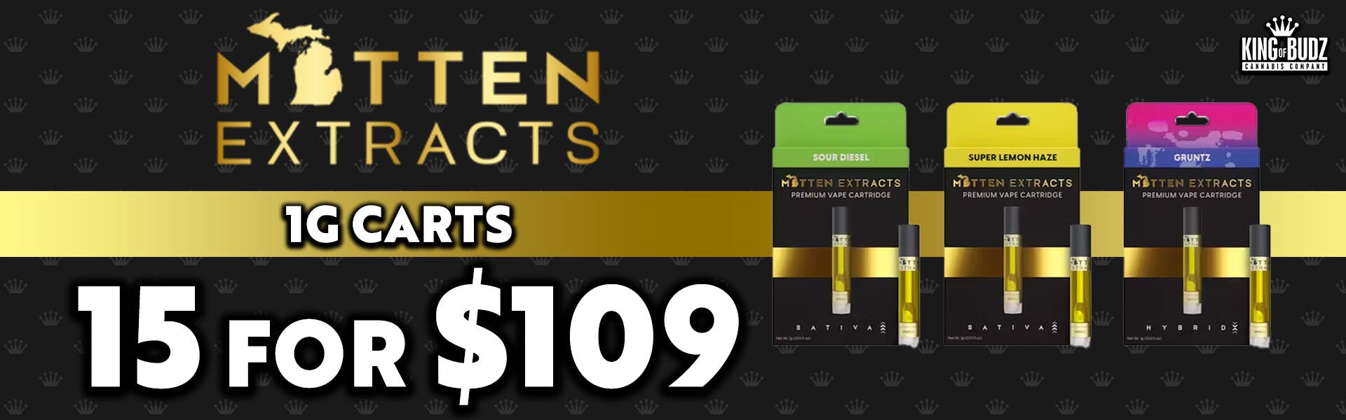 Mitten Extracts - 1g 510 Carts - 15/$109