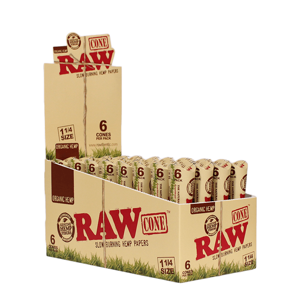 Product Raw Organic Hemp Cones | 1 1/4" 6pk