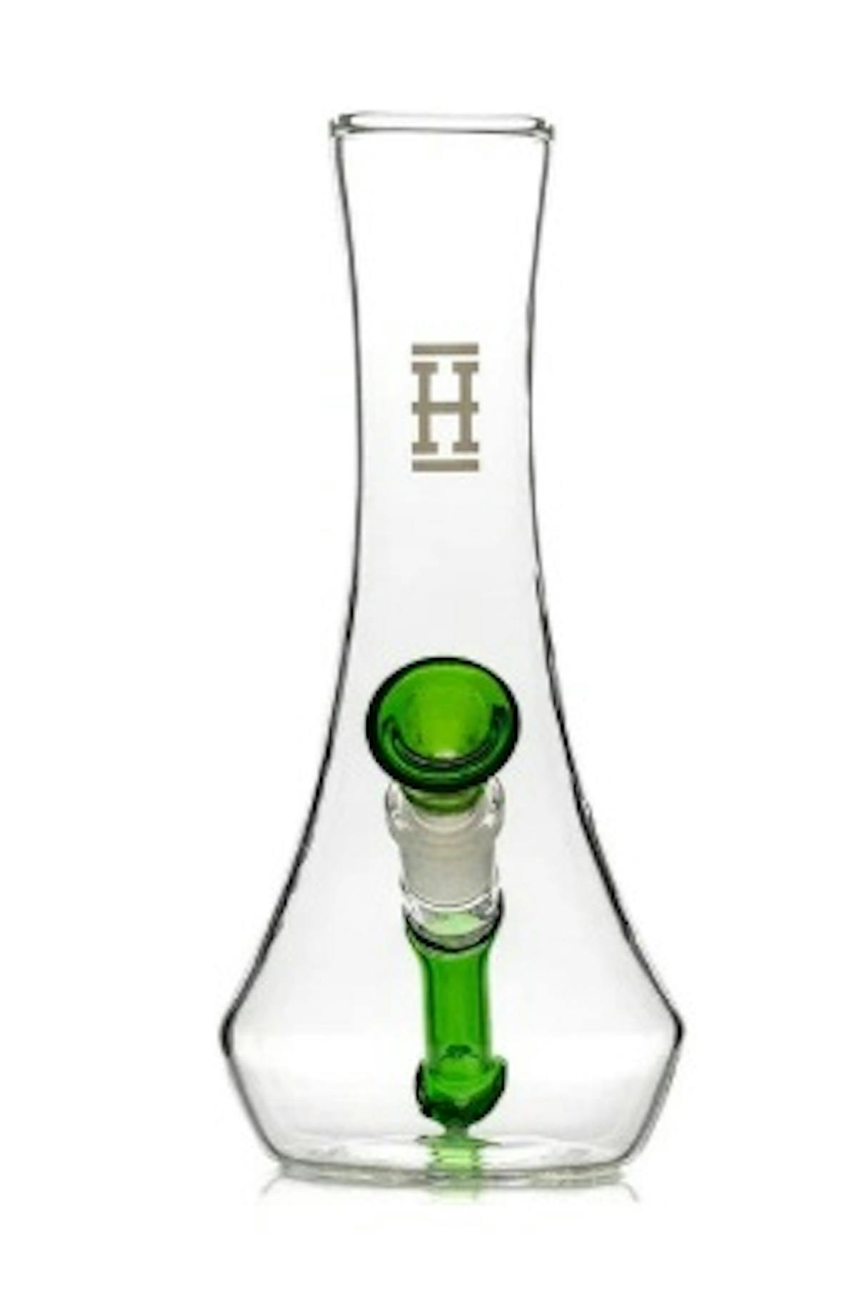 Photo of 7″ Hemper Vase Glass Bubbler | Green