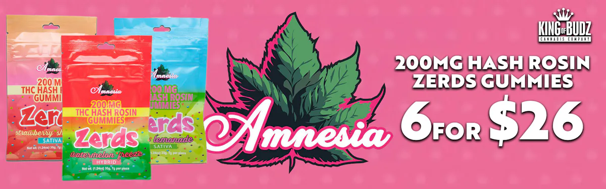 Amnesia 200mg Gummies 6/$26
