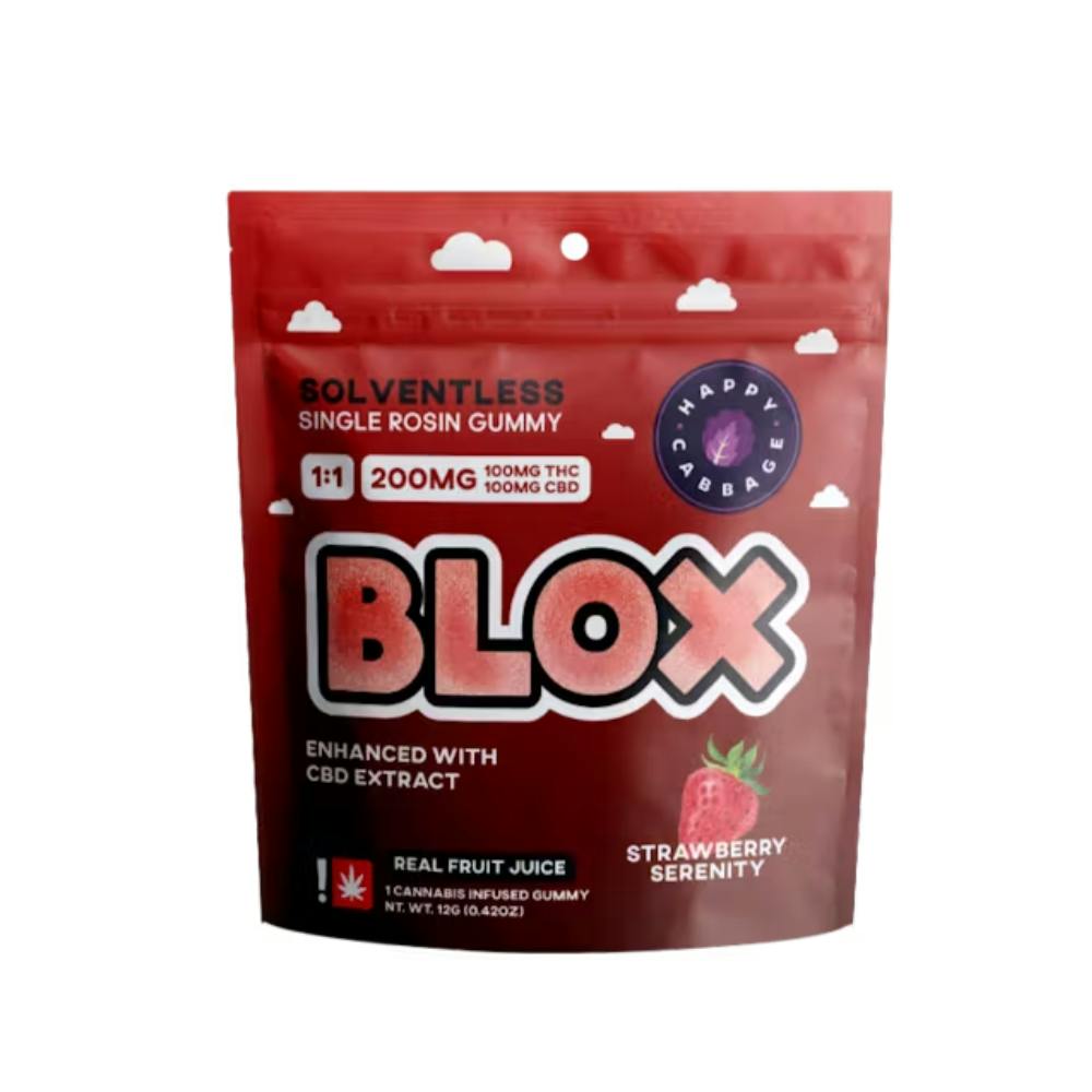 Happy Cabbage - Strawberry Serenity 1:1 BLOX (CBD/THC)