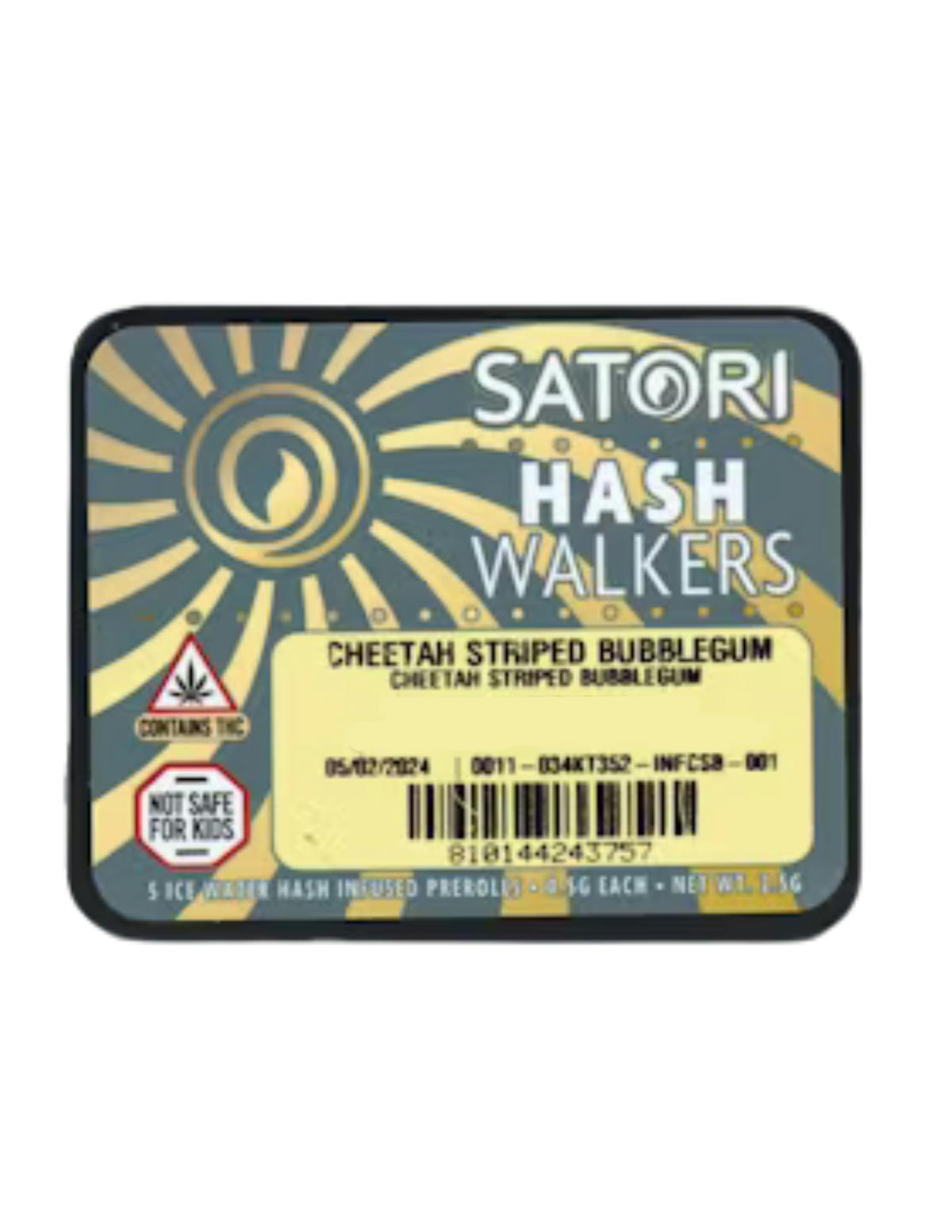 Image of Cheetah Stripe Bubblegum Infused Preroll 5 Pack