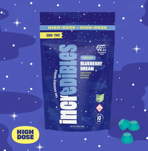 Blueberry Dream + CBN | 50mg Gummies | HD | 10ct-1