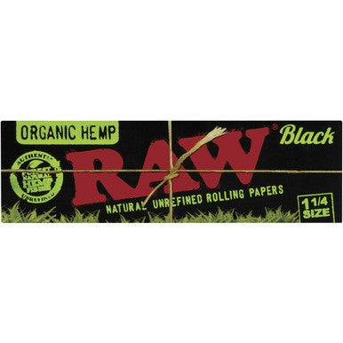 Raw Black Organic Hemp 1 1/4 Size 50 Leaves