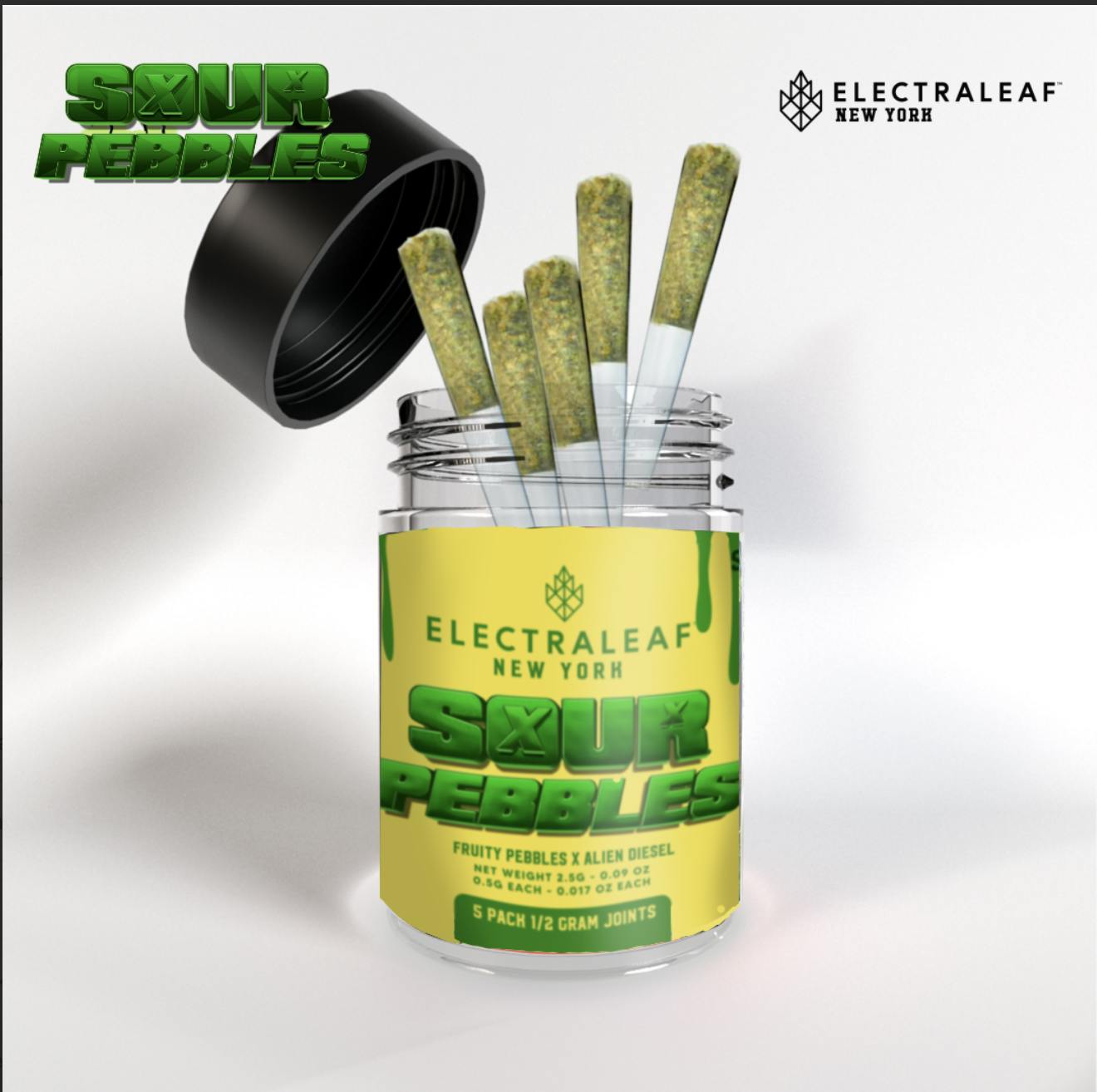 Electraleaf | 5pk Pre-rolls | Sour Pebbles