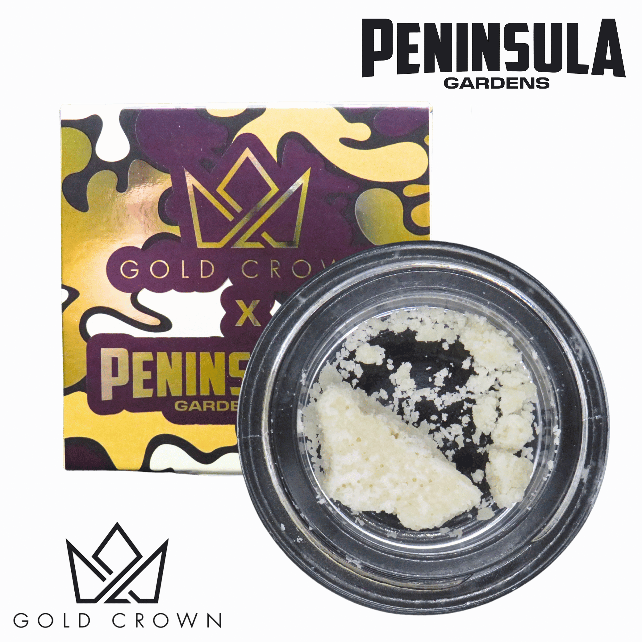 Gold Crown x Peninsula Gardens - 1g Crumble - Black Maple