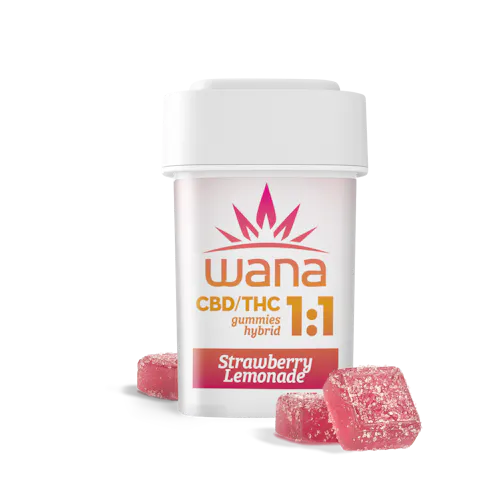 Classic Strawberry Lemonade 1:1 CBD/THC Gummies [10 pack] | 100mg-active