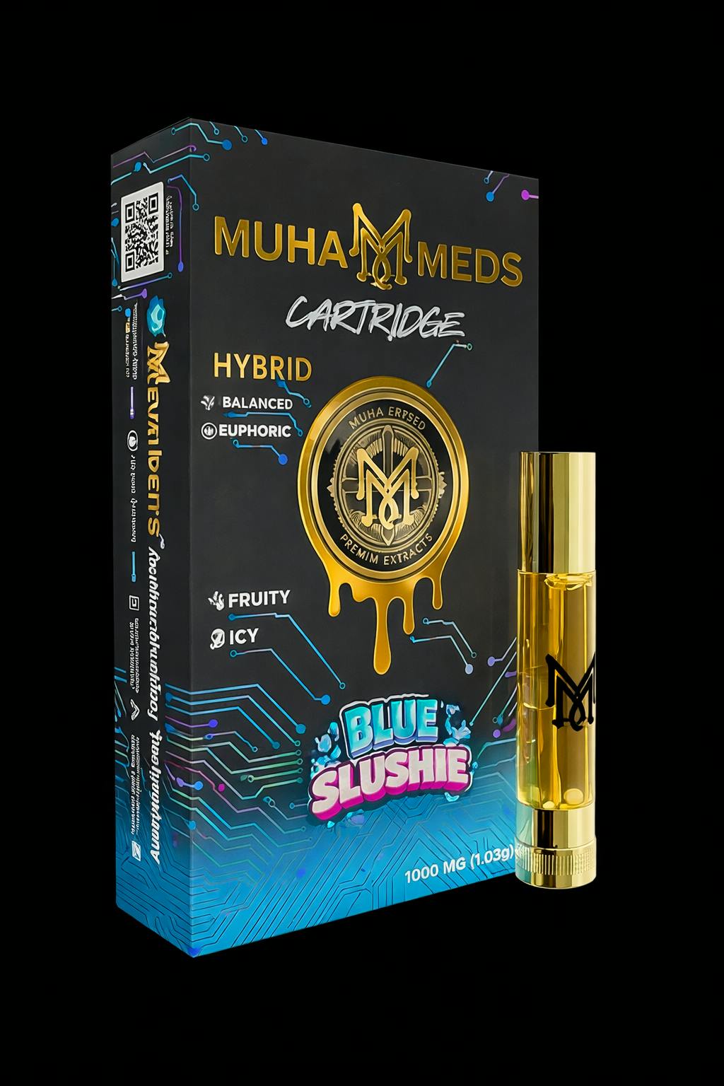 Muha Meds - 1g Cart - Blue Slushie