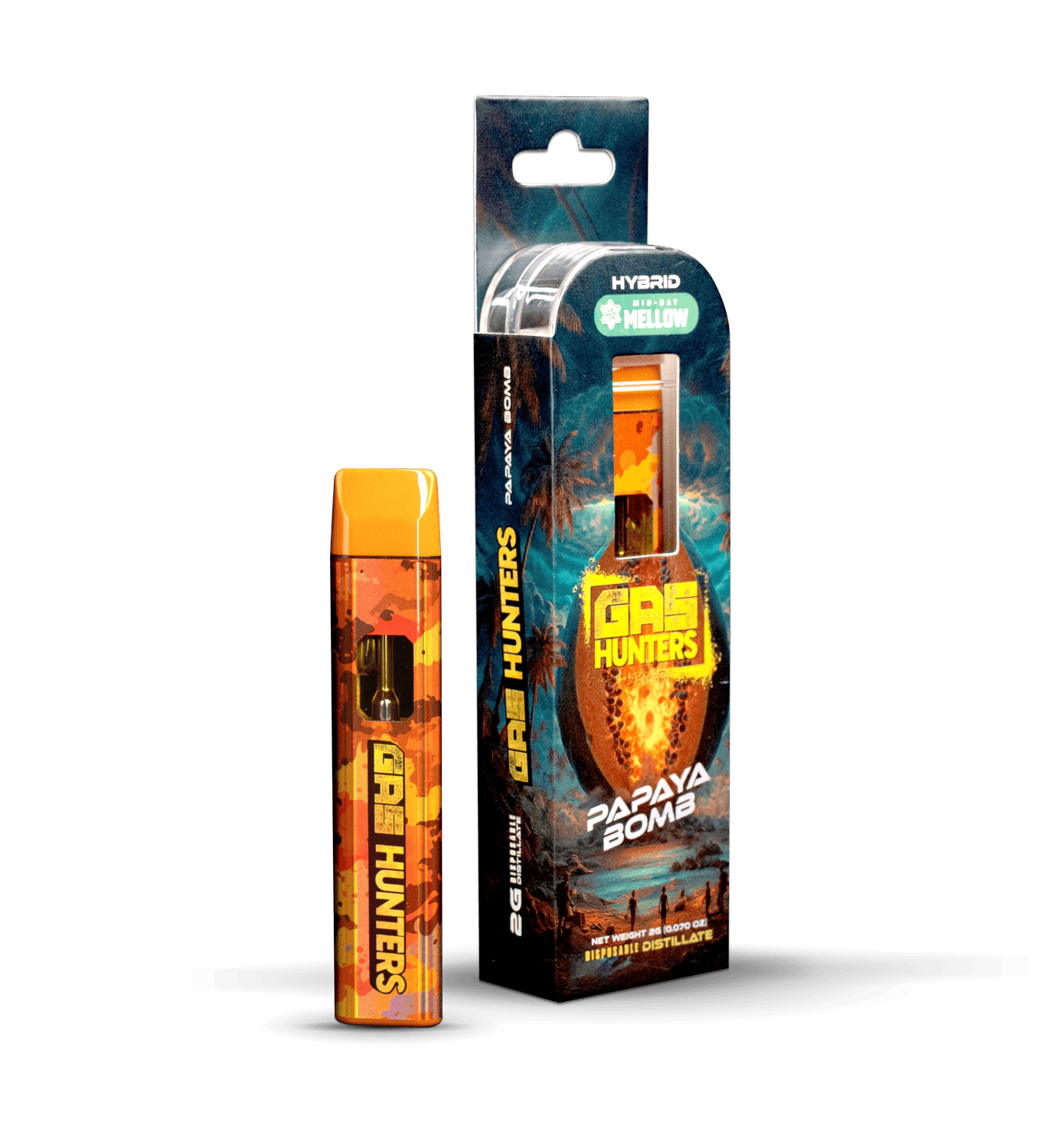 Product: Gas Hunters | Disposable Vape - 2g - Papaya Bomb