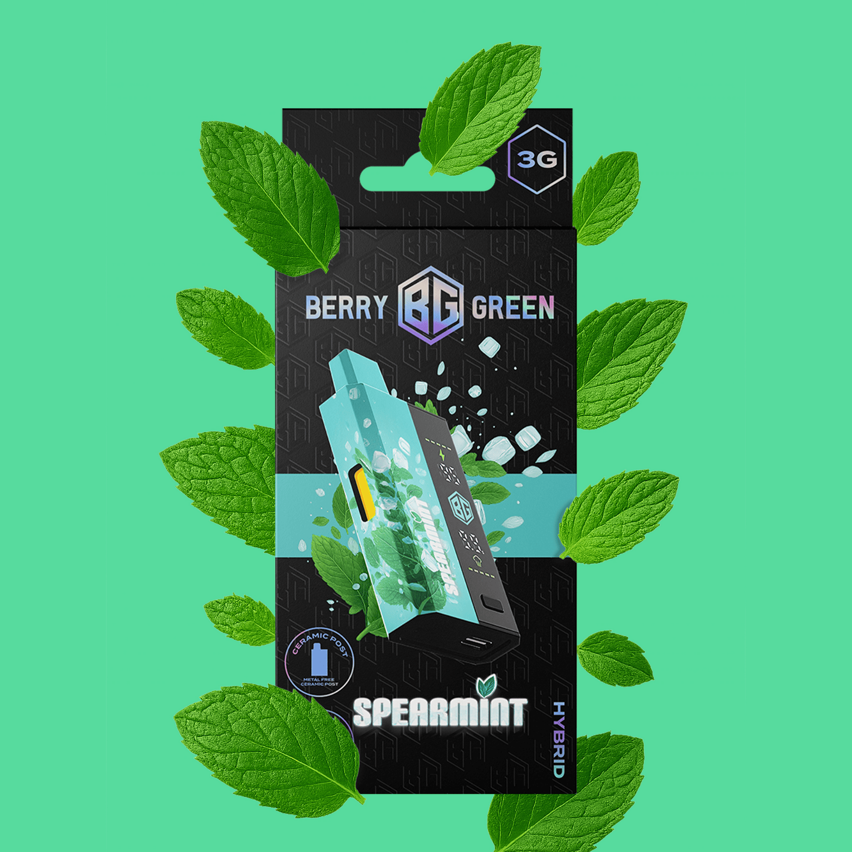 Berry Green - 510 Vape Cartridge - - Hybrid - **SPEARMINT** (2/$20)