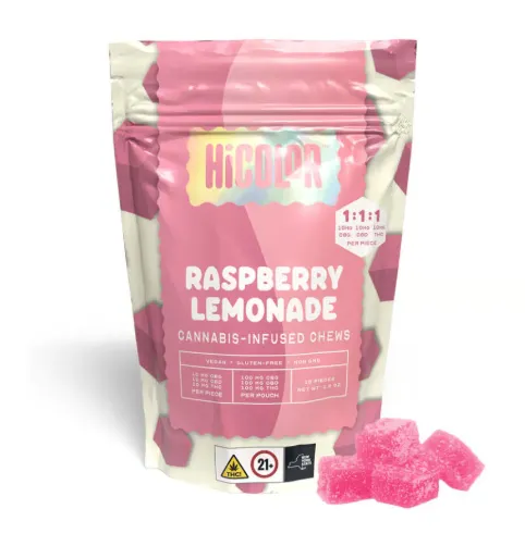 Raspberry Lemonade Chews THC:CBD:CBG 10mg ea x 10ct in Wappingers
