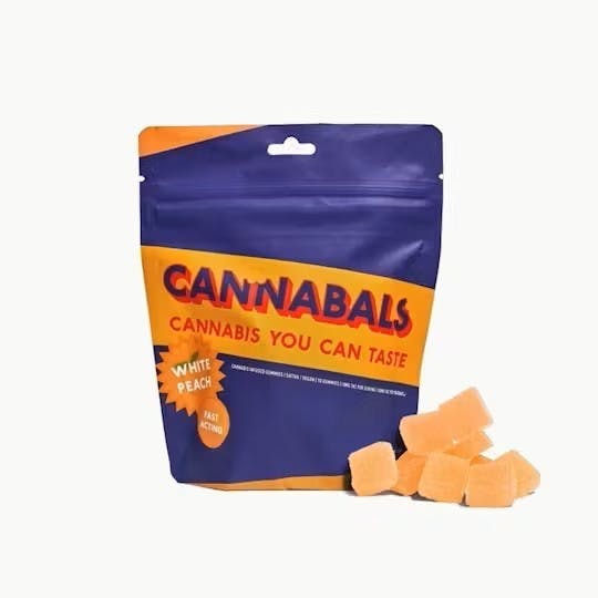 Cannabals White Peach - Distillate Gummy 100mg 10pk