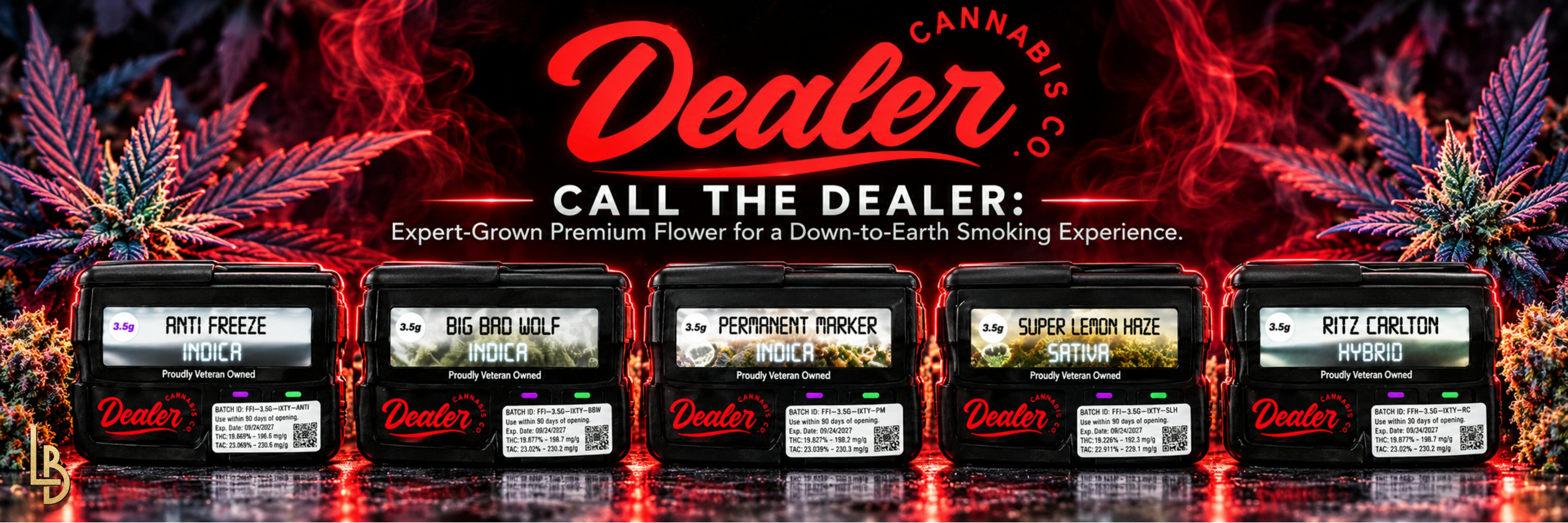DEALER CANNABIS CO x LATE BLOOMERS NYC BANNER