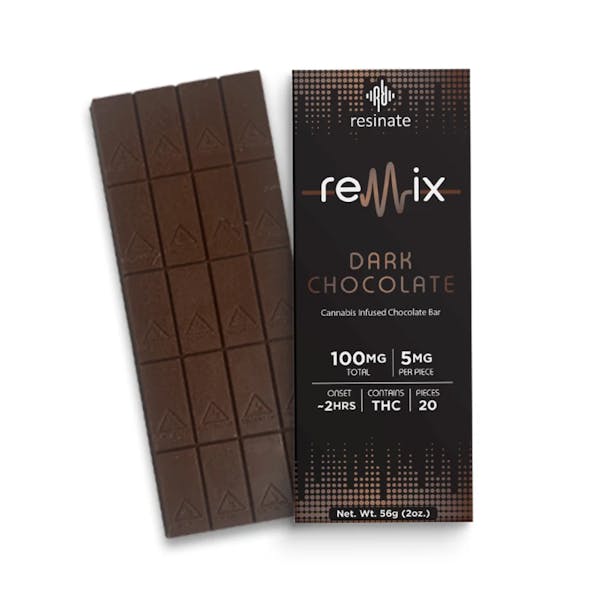 Dark Chocolate Sativa Live Resin Bar - 100mg - Remix