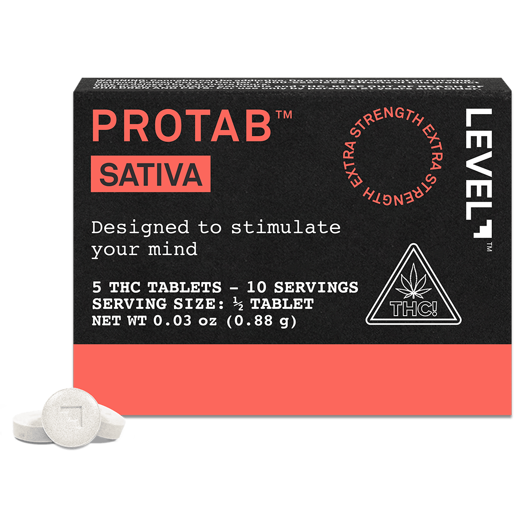 LEVEL | Extra Strength THC Tablets | PROTAB Sativa – 5ct – Just Breathe.