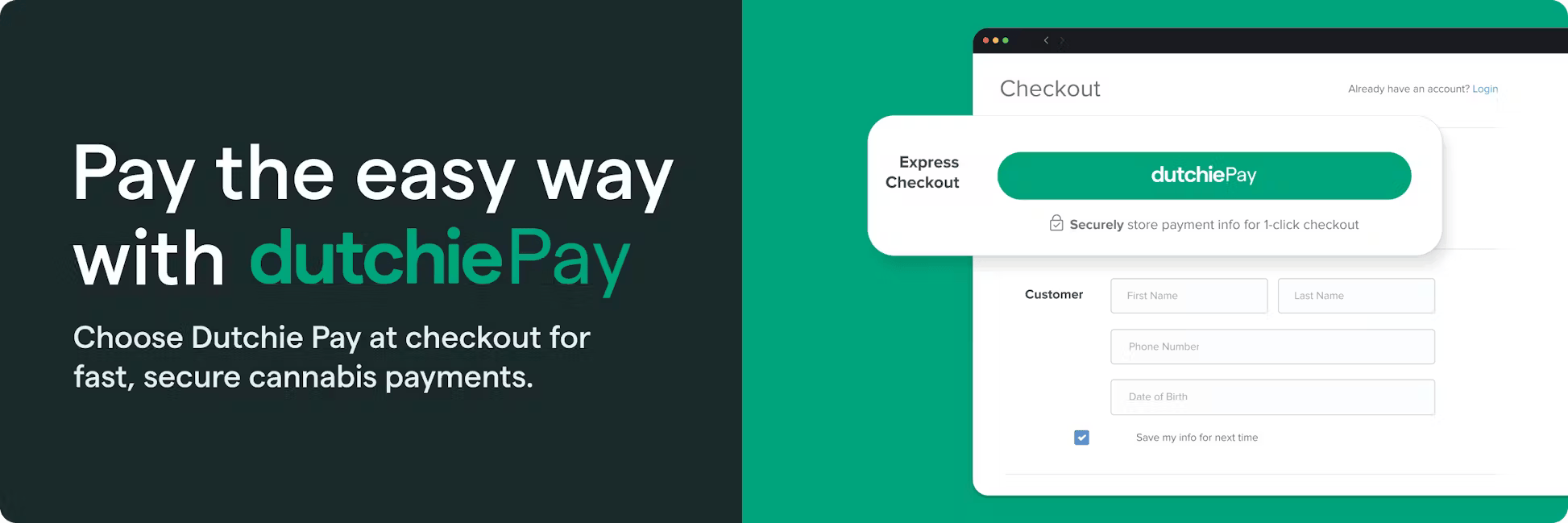 Dutchie Pay - Cannabis Payment Processing