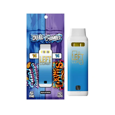 Left Coast - 2g Dual Chamber Disposable - Granddaddy Purp x King Louis